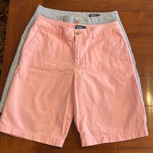 Boys size 14 polo Ralph Lauren shorts. Pink and Blue 2 pairs